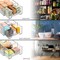 Sorbus Fridge Drawers - Clear Stackable Pull Out Organizer Bins - Food Storage Containers for Kitchen, Refrigerator, Freezer, Vanity Organization and Storage (4 Pack | Medium)